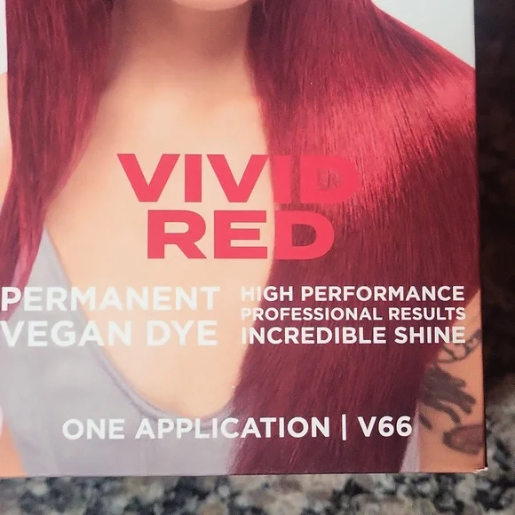 No Bleach London Vivid RED Hair Dye V66 NIB permanent vegan dye blends grays - Picture 2 of 8